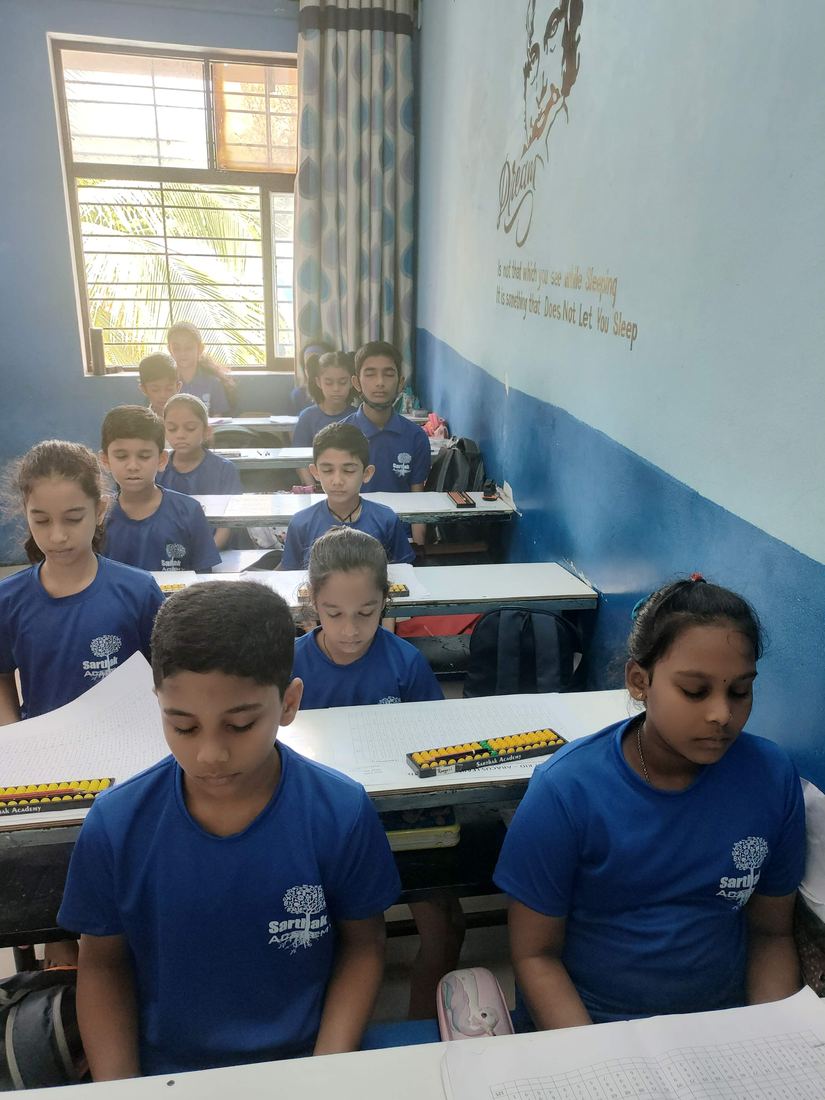 Students in class at Sarthak Academy
